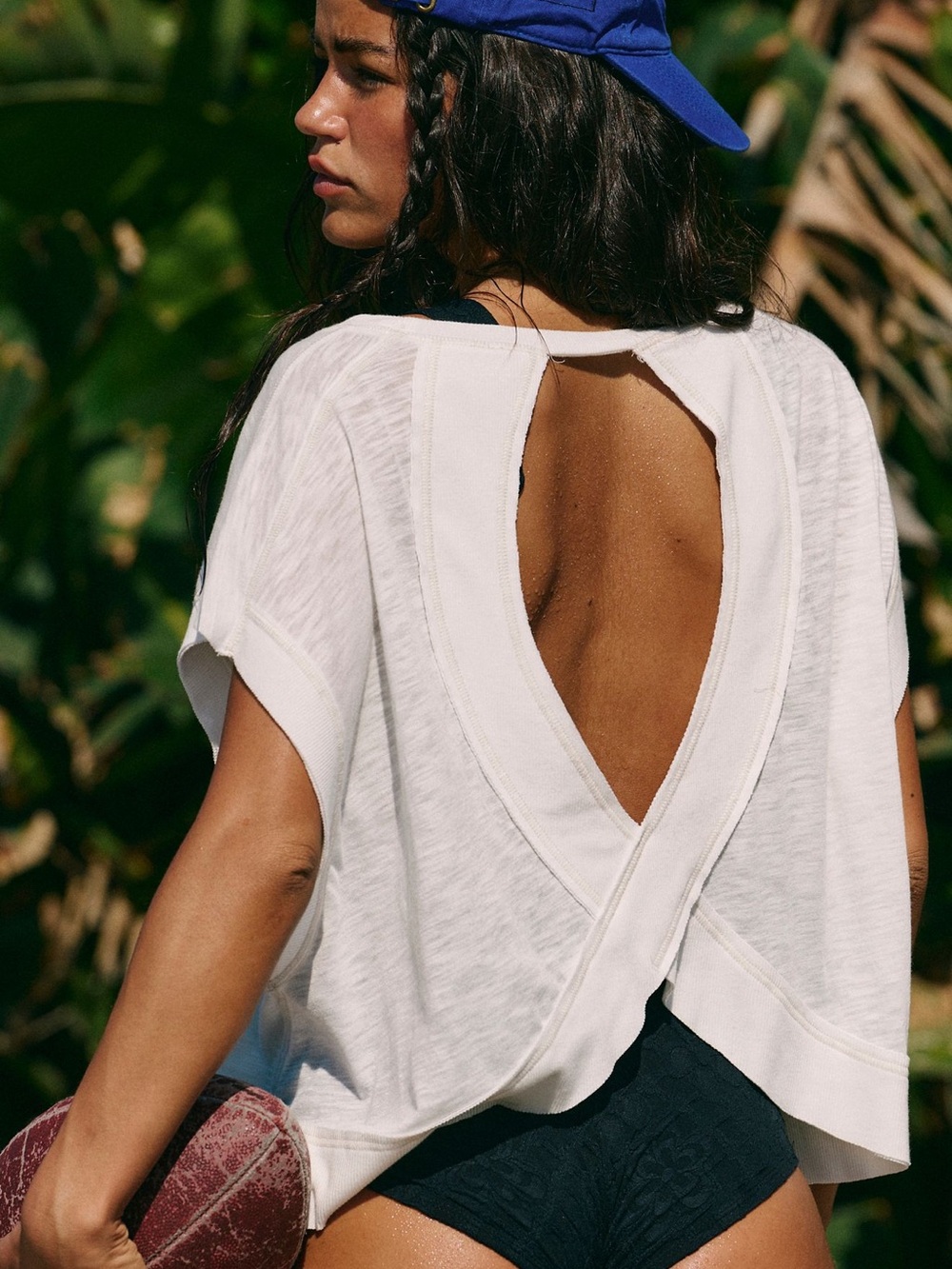 Boxy White Sleeveless Crop Top